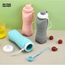 Collapsible Silicone Water Bottle – Leakproof BPA-Free Foldable Travel Bottle