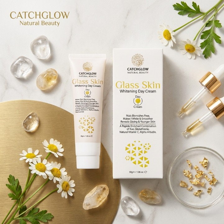 CatchGlow Glass Skin Whitening Day Cream – Brightening & Glowing Skin Cream