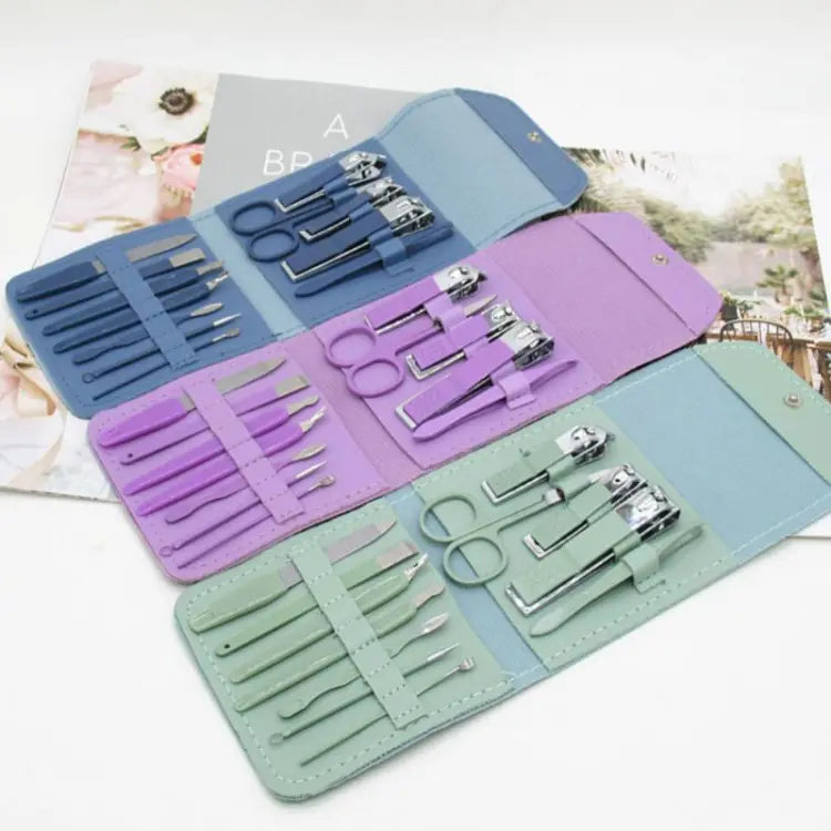 Professional 25-Piece Manicure & Pedicure Nail Care Kit with Travel Case