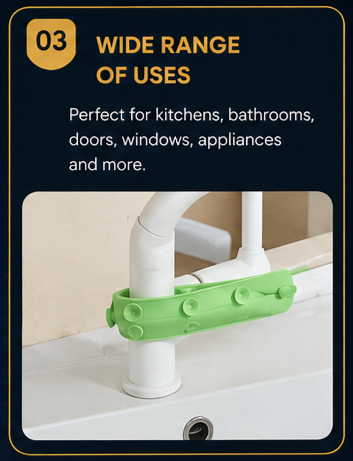 Flexible Silicone Suction Cup Storage Rack | Multi-Purpose Bathroom & Kitchen Organizer