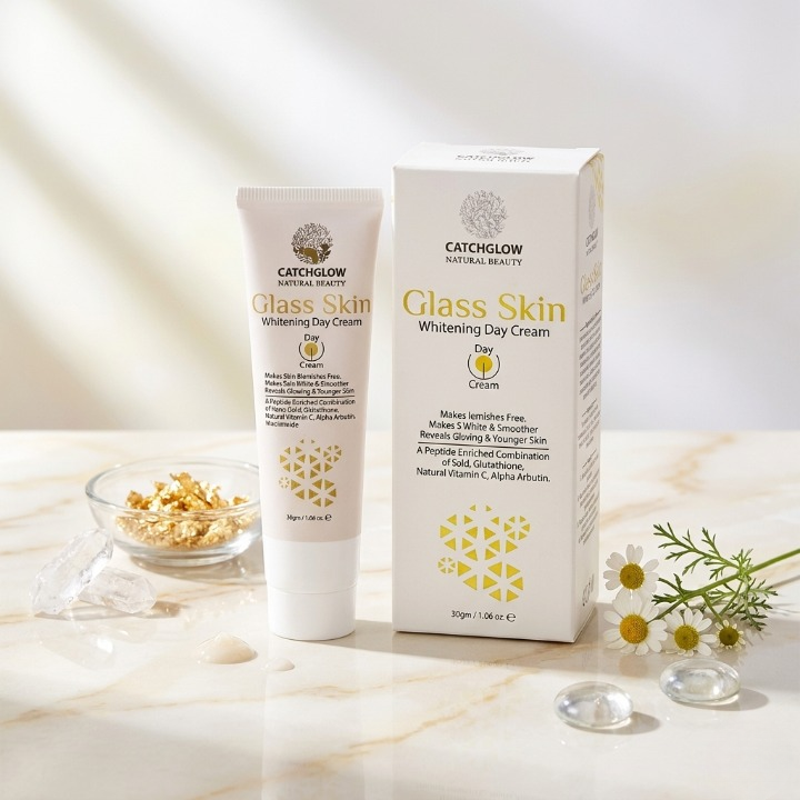 CatchGlow Glass Skin Whitening Day Cream – Brightening & Glowing Skin Cream