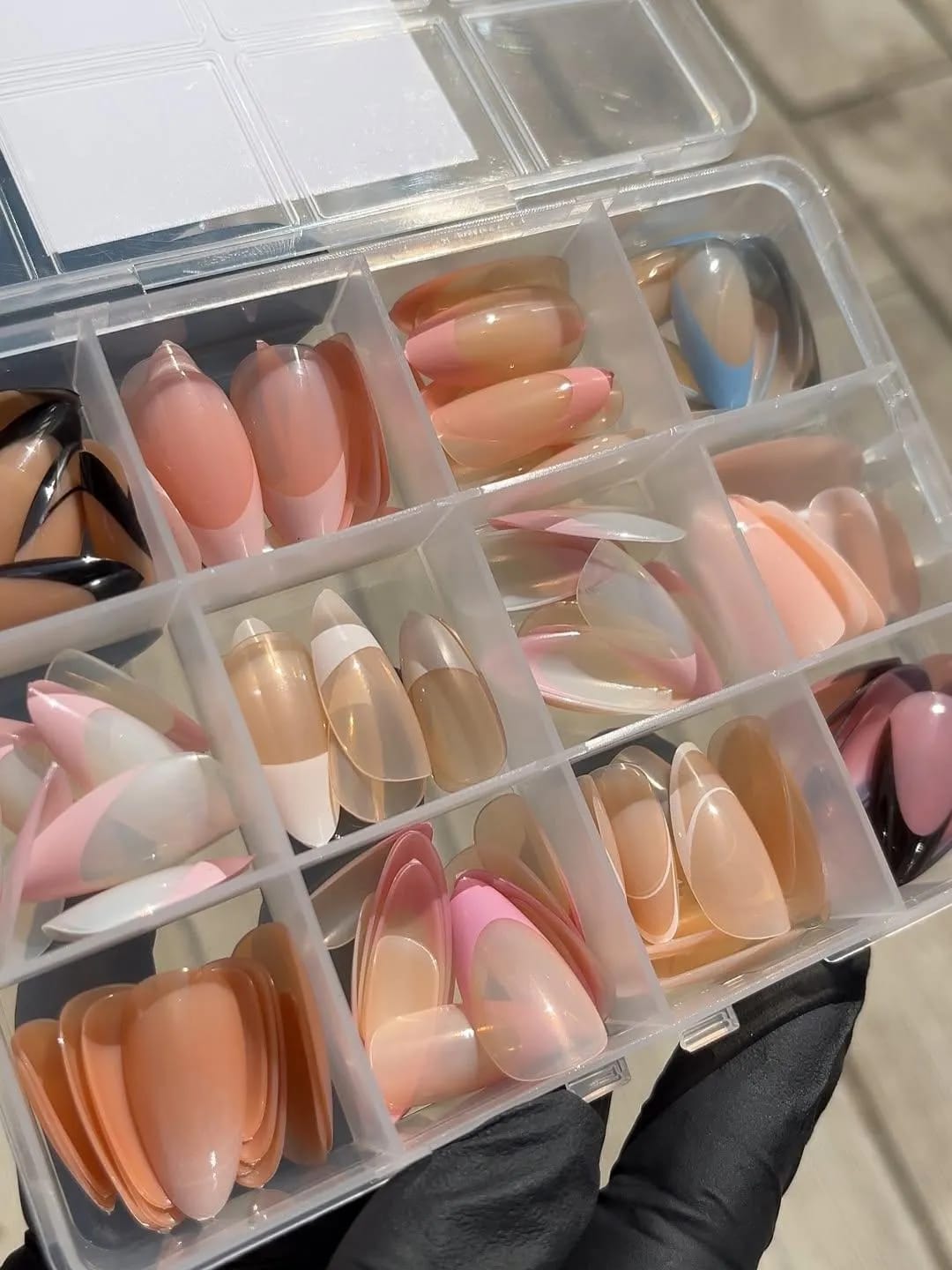 94 Pcs Multicolor False Nails Set – Stylish Press-On Nails for Daily & Party Wear