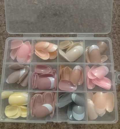 94 Pcs Multicolor False Nails Set – Stylish Press-On Nails for Daily & Party Wear