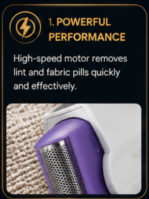 Portable Fabric Shaver & Lint Remover | Battery Operated Clothes Fuzz Remover for Sweaters, Wool & All Fabrics