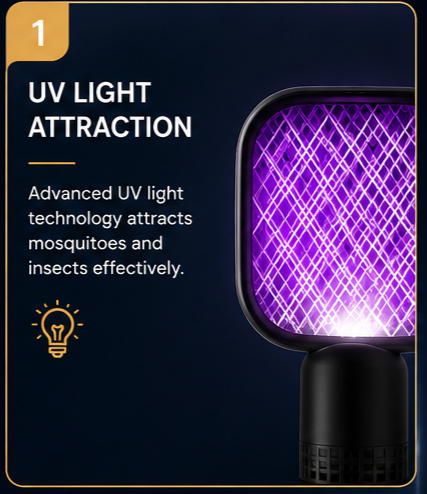 Electric Mosquito Killer Lamp with Removable Collection Tray