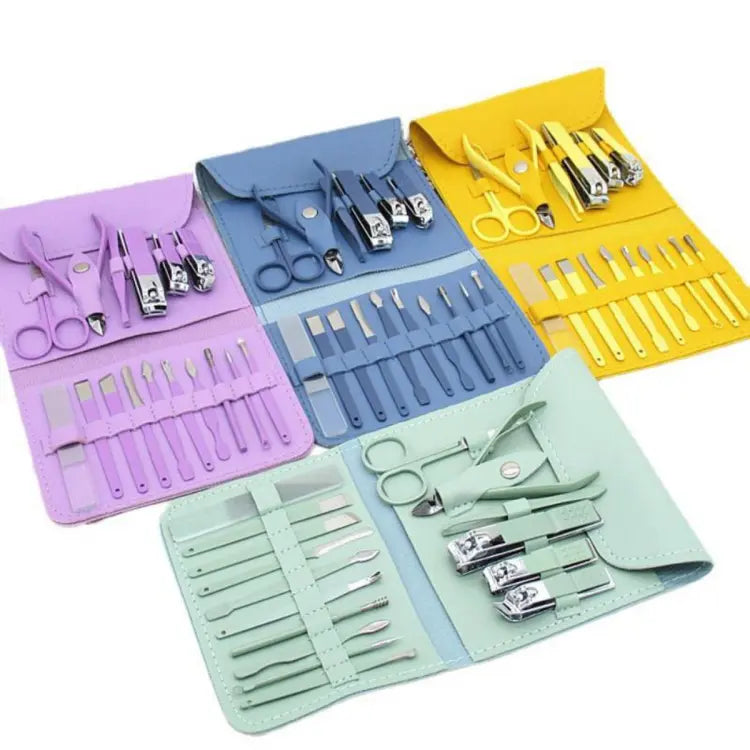 Professional 25-Piece Manicure & Pedicure Nail Care Kit with Travel Case