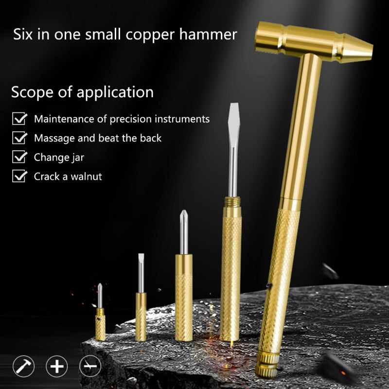 Gold Multi-Function Watch Repair Tool Kit | Precision Watchmaker Hammer & Screwdriver Set