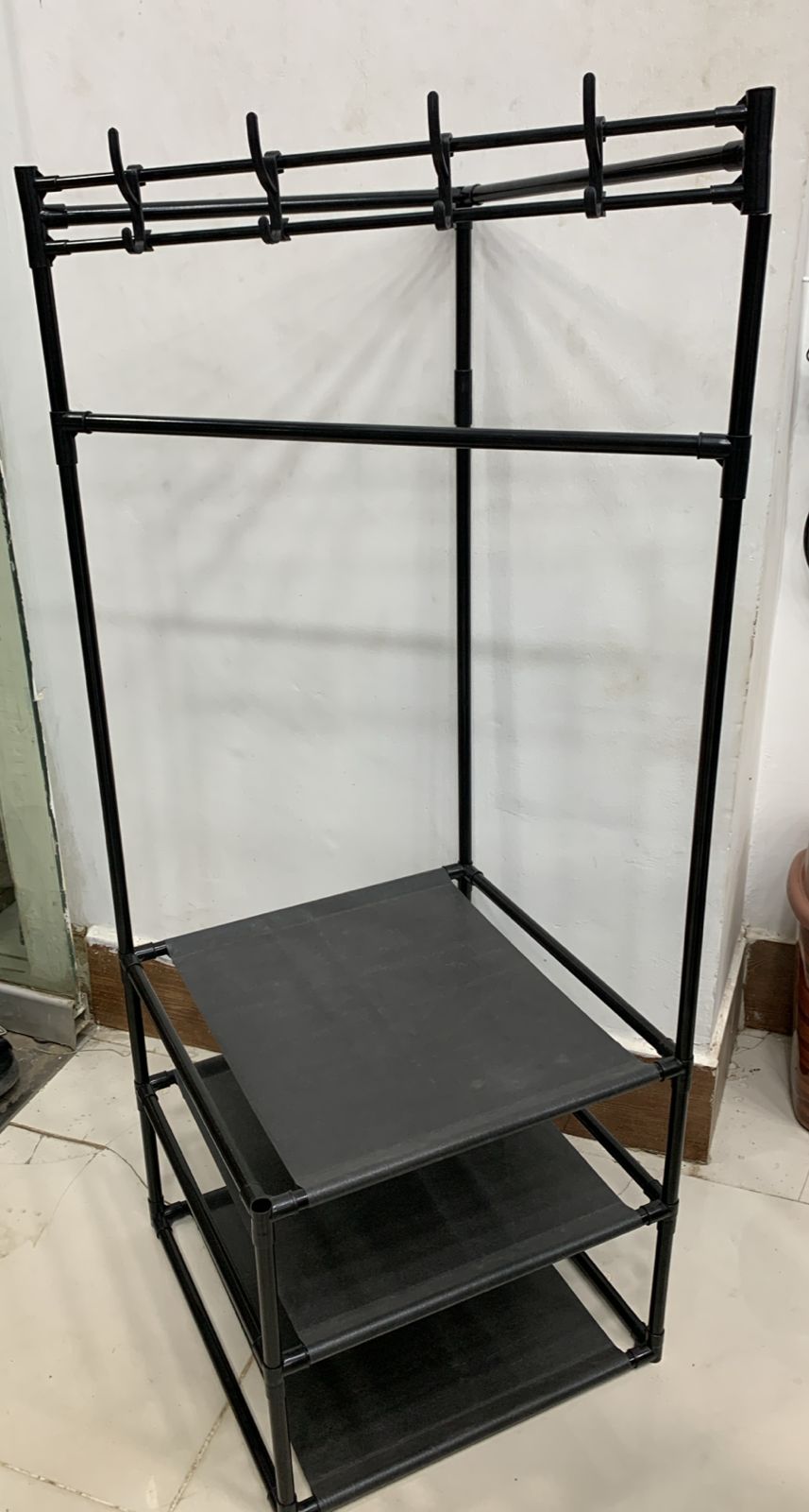 Heavy Duty 3-Tier Metal Clothes Drying Rack & Garment Stand