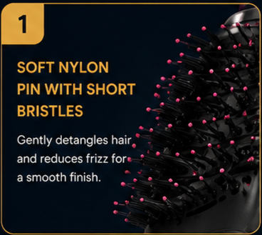 5-in-1 Hot Air Styler Hair Dryer Brush | Hair Straightener, Curler & Volumizer Brush