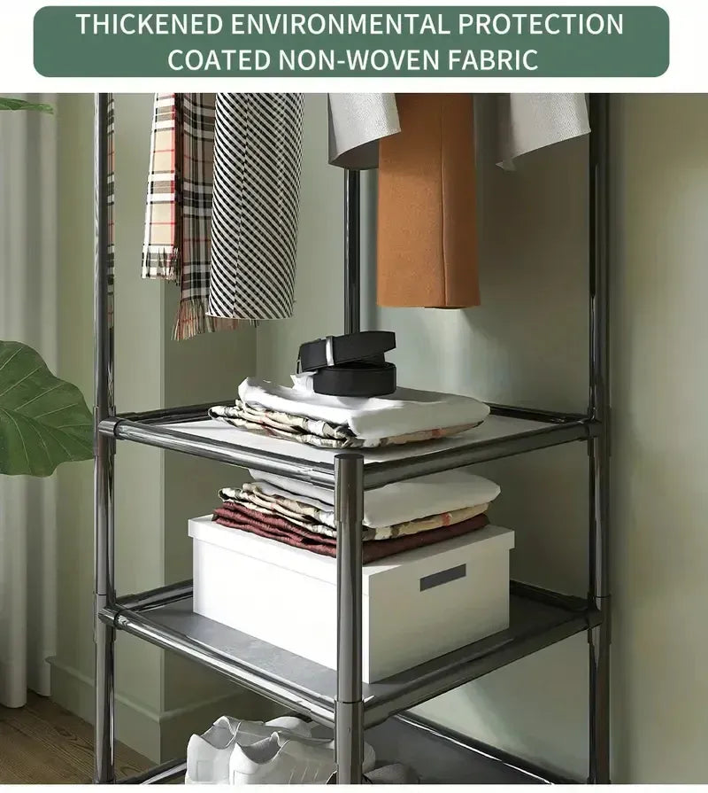 Heavy Duty 3-Tier Metal Clothes Drying Rack & Garment Stand