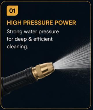 High Pressure Adjustable Brass Garden Hose Spray Nozzle for Car Wash & Watering