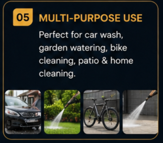 High Pressure Adjustable Brass Garden Hose Spray Nozzle for Car Wash & Watering
