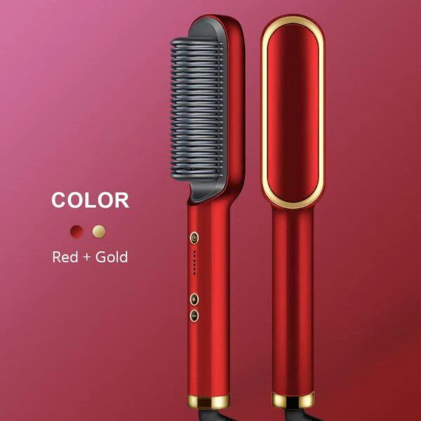 Cordless Hair Straightening Comb Brush – Portable Hair Straightener & Smoothing Brush
